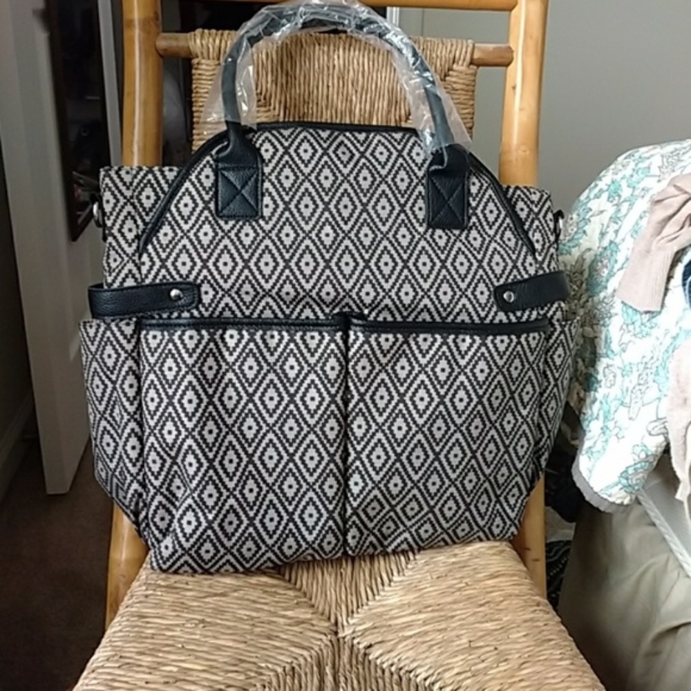 Patterned diaper bag/ tote bag